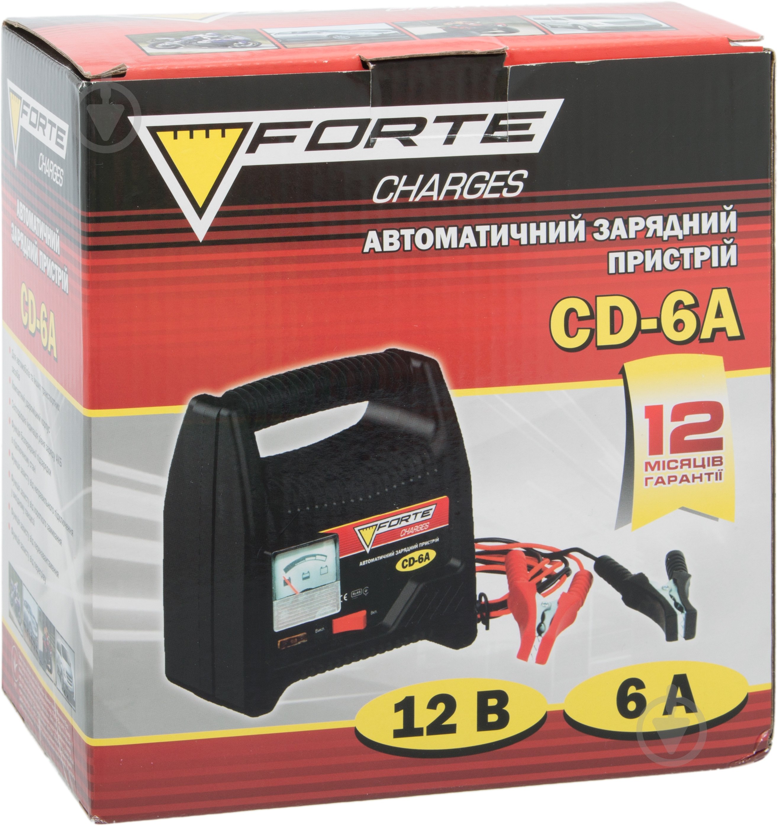 Зарядное устройство трансформаторное Forte CD-6A 6 А 80 А/год (49333) - фото 7