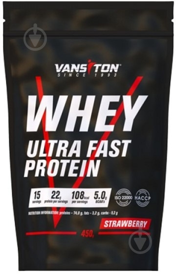 Протеин Vansiton Ultra Pro Клубника 450 г - фото 1 Протеин Vansiton Ultra Pro Клубника 450 г - фото 1