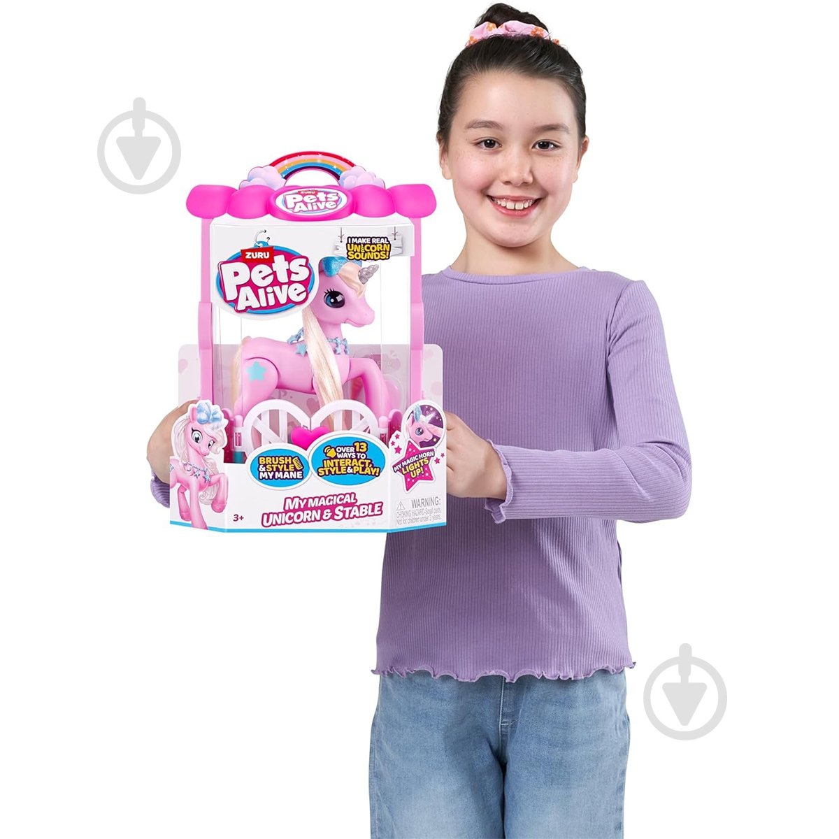 Интерактивный игровой набор Pets & Robo Alive Волшебный единорог в домике 9545 - фото 10 Интерактивный игровой набор Pets & Robo Alive Волшебный единорог в домике 9545 - фото 10