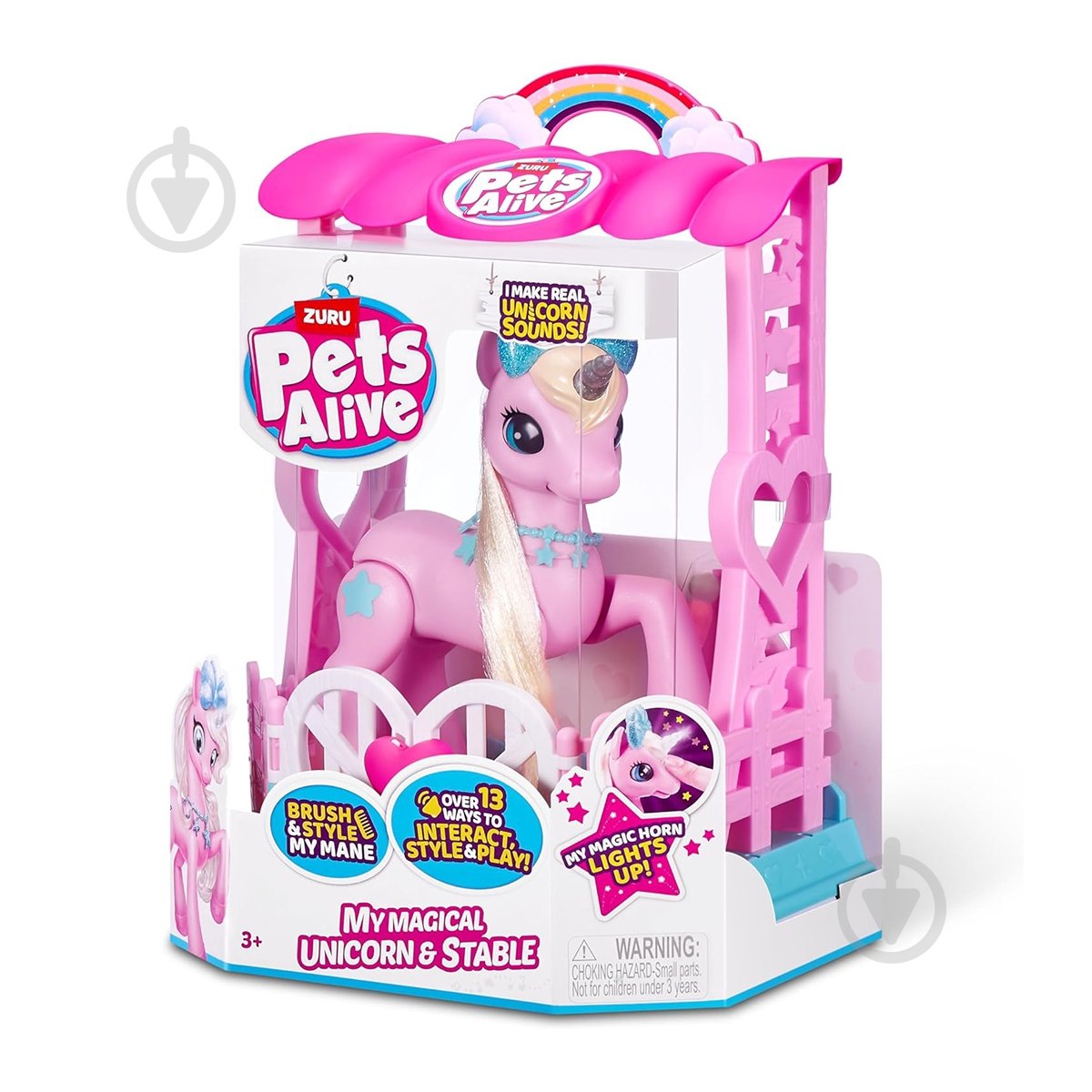 Интерактивный игровой набор Pets & Robo Alive Волшебный единорог в домике 9545 - фото 2 Интерактивный игровой набор Pets & Robo Alive Волшебный единорог в домике 9545 - фото 2