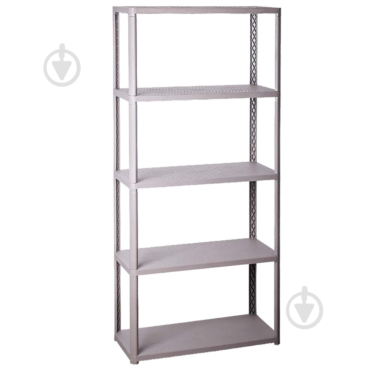 Стелаж 1850x380x780 мм Алеана капучино пластик полиці 5 шт. без покриття - фото 1 Стелаж 1850x380x780 мм Алеана капучино пластик полиці 5 шт. без покриття - фото 1