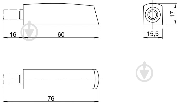 Механизм PushOpen Magnit mini Muller серый 13593 - фото 3