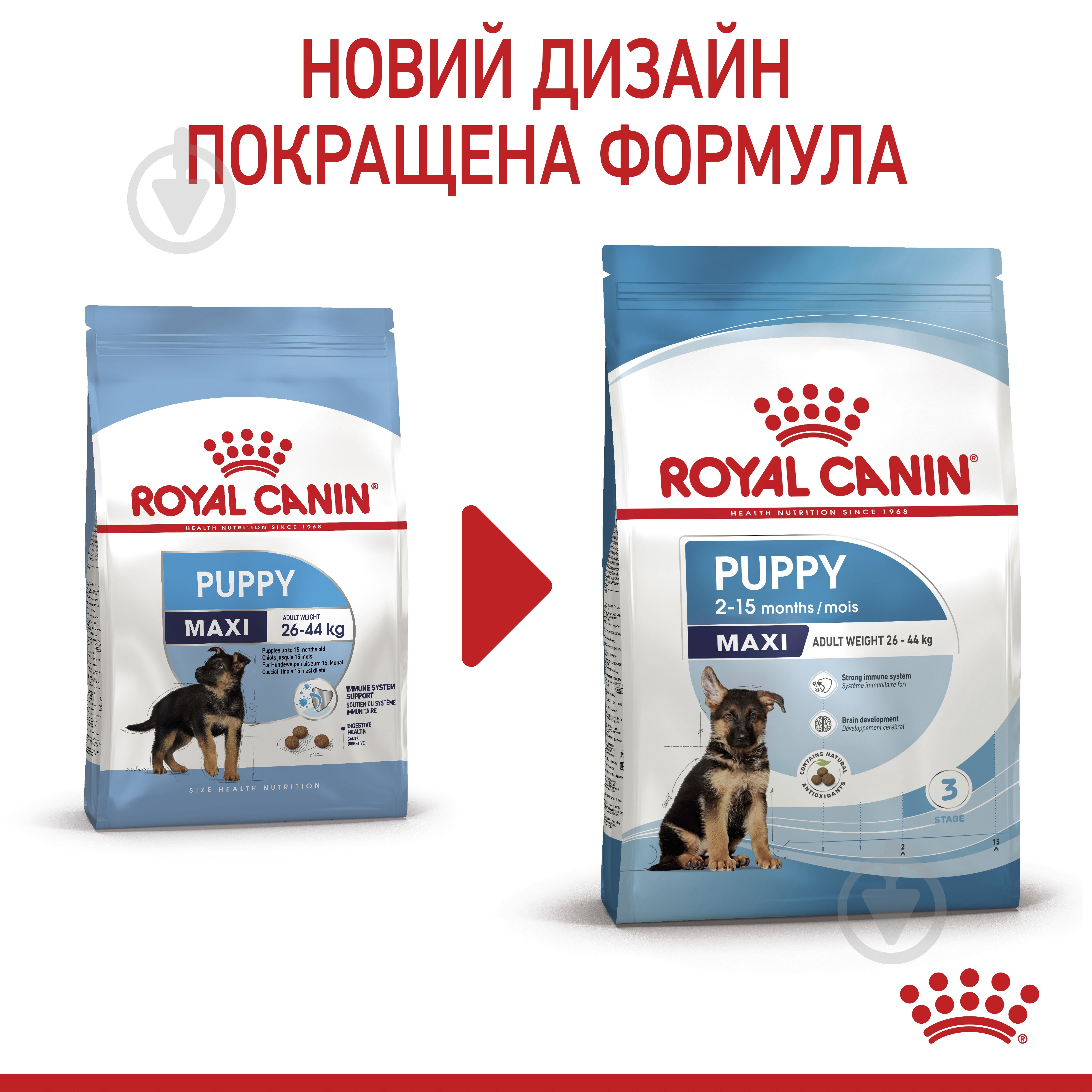 Корм сухой Royal Canin MAXI PUPPY 4 кг (домашняя птица, рис, кукуруза) 4 кг - фото 2