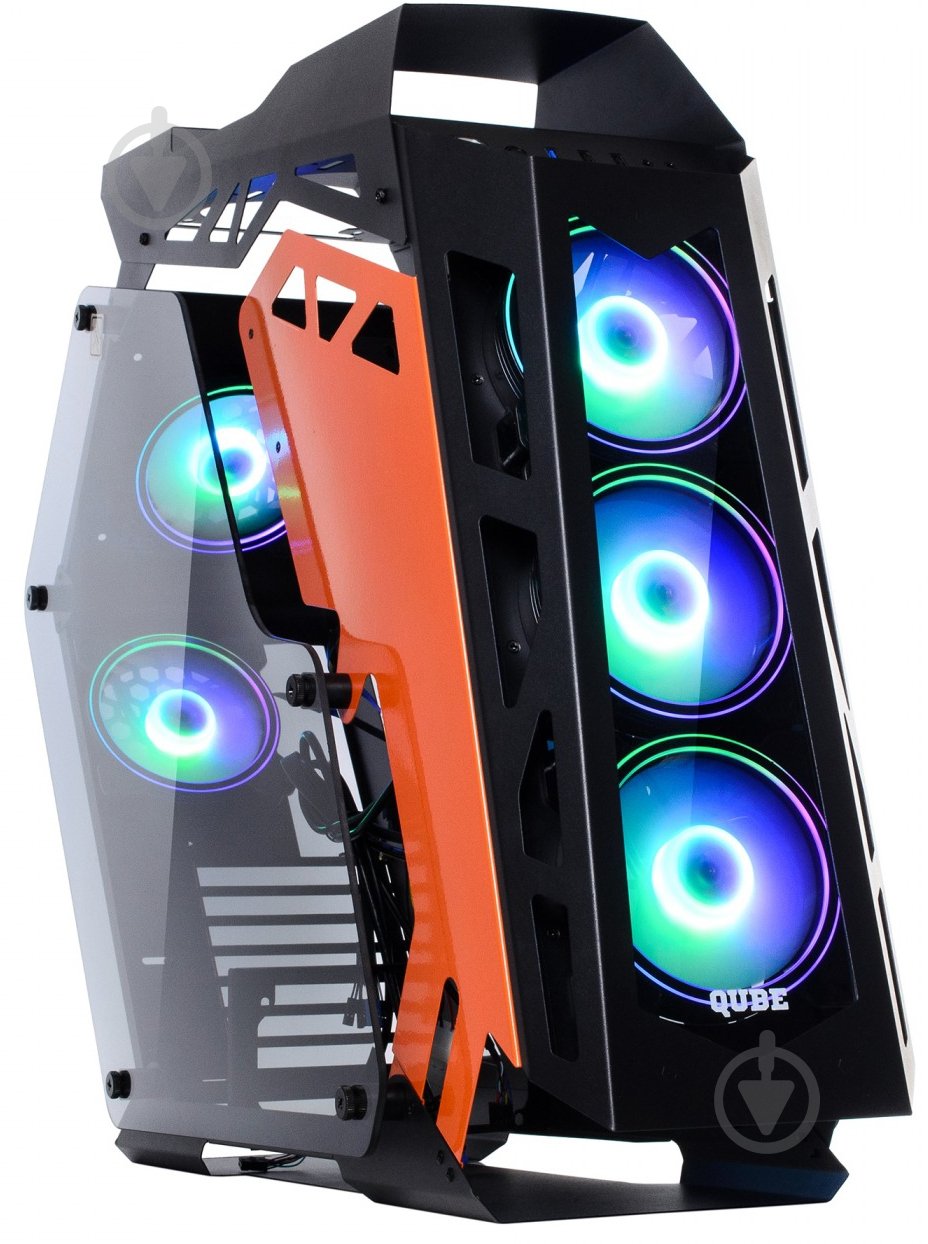 Корпус QUBE Stalker Max Black-Orange (STALKER_FMBE3) - фото 1 Корпус QUBE Stalker Max Black-Orange (STALKER_FMBE3) - фото 1