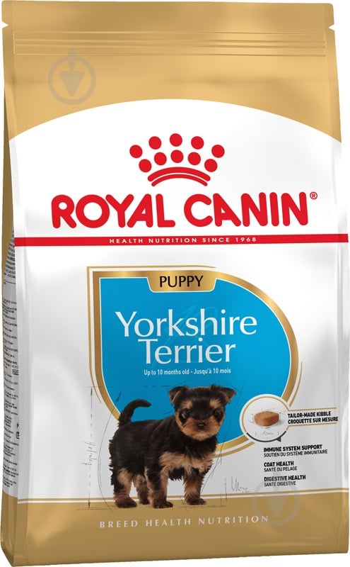 Корм сухой для щенков для малых пород Royal Canin YORKSHIRE TERRIER PUPPY 0,5 кг (домашняя птица, рис, кукуруза) 500 г - фото 1