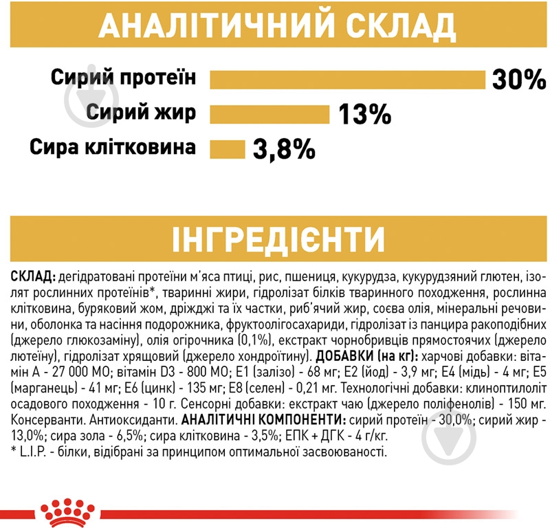 Корм сухий для дорослих собак для крупних порід Royal Canin LABRADOR RETRIEVER ADULT 12 кг (свійська птиця, рис, куку - фото 7 Корм сухий для дорослих собак для крупних порід Royal Canin LABRADOR RETRIEVER ADULT 12 кг (свійська птиця, рис, куку - фото 7