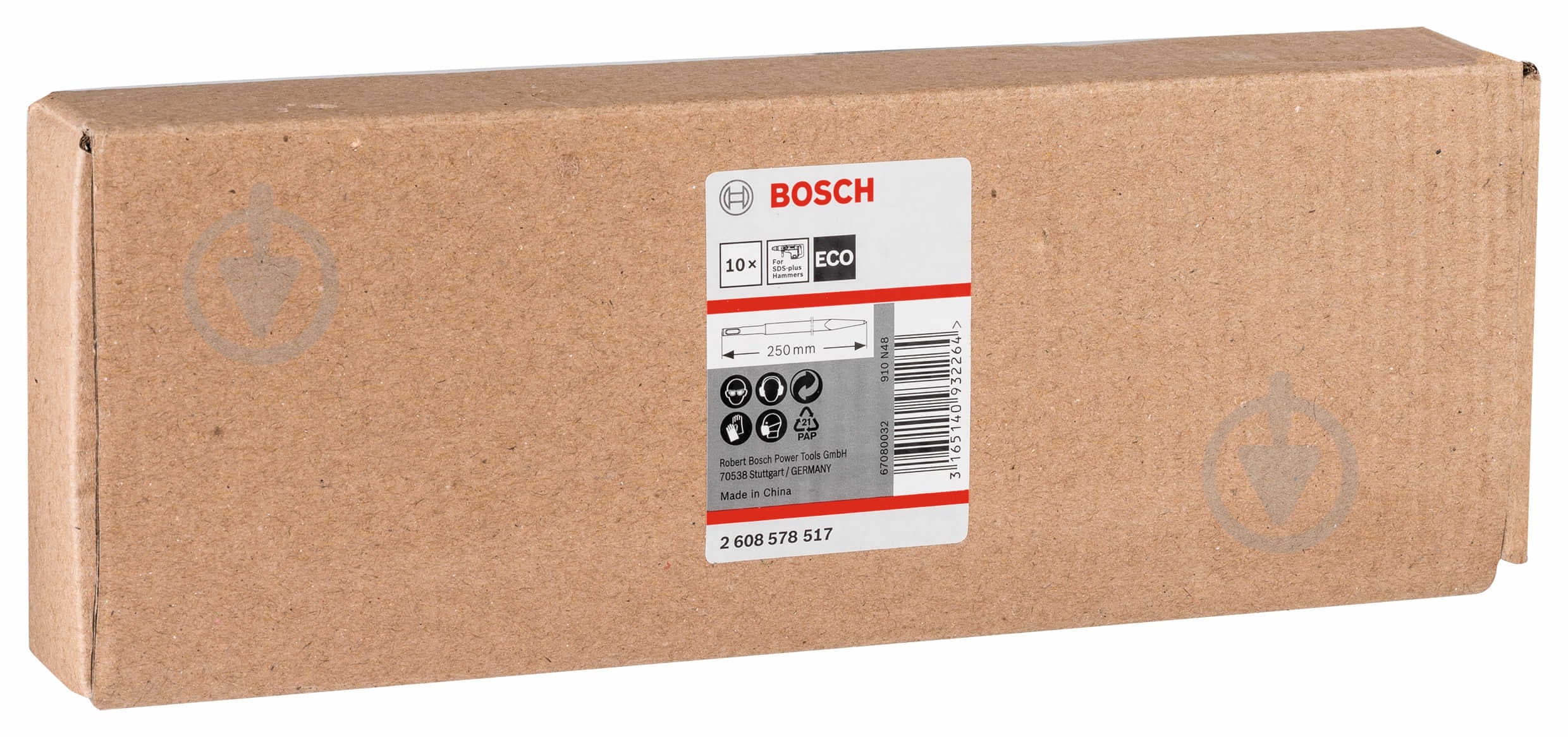 Пика Bosch SDS-plus 250 мм 10 шт. 2608578517 - фото 4 Пика Bosch SDS-plus 250 мм 10 шт. 2608578517 - фото 4