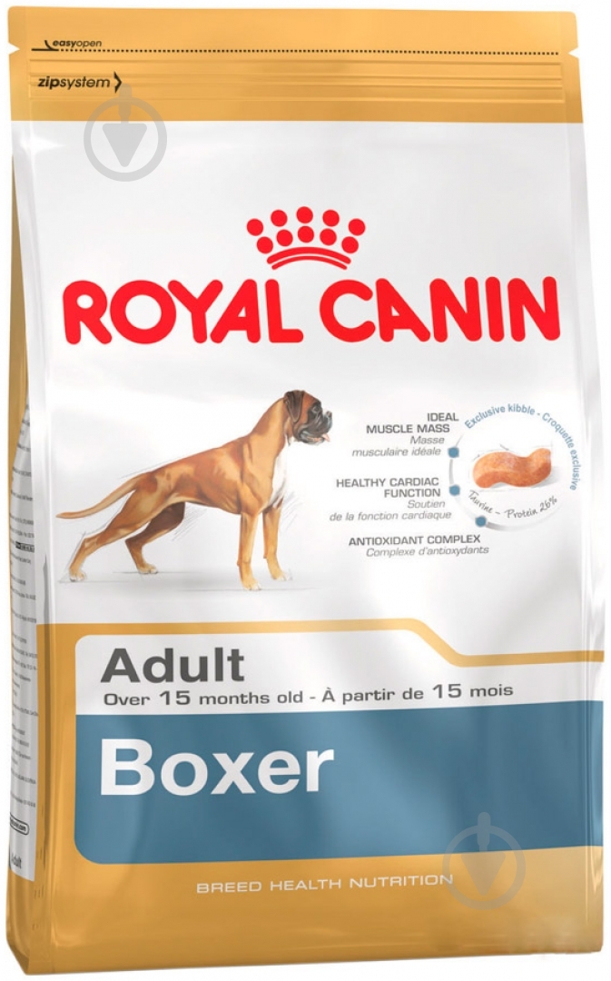 Корм сухий для дорослих собак для крупних порід Royal Canin Boxer Adult 3 кг (свійська птиця, рис, кукурудза) 3 кг - фото 1