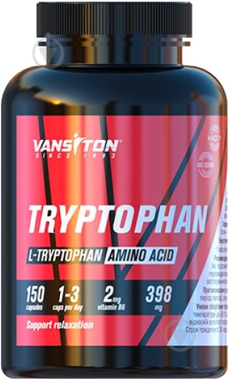 Аминокислота Vansiton Триптофан без вкуса 2 мг398 мг 150 капс. - фото 1