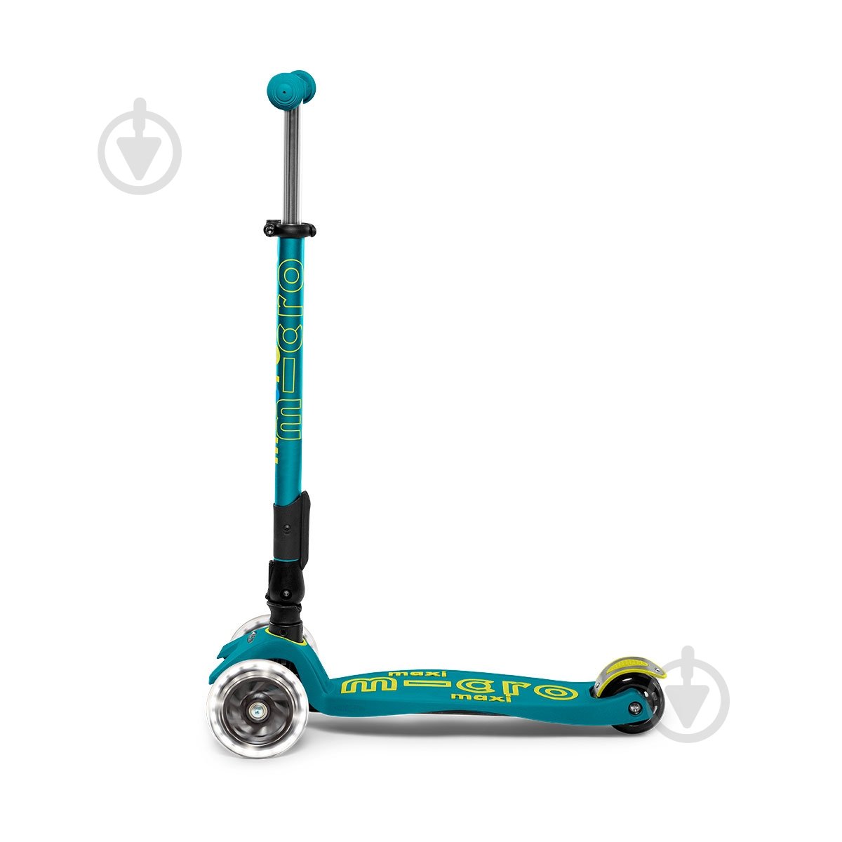 Самокат Micro детский Maxi Deluxe Foldable LED бирюзовый MMD097 - фото 2 Самокат Micro детский Maxi Deluxe Foldable LED бирюзовый MMD097 - фото 2