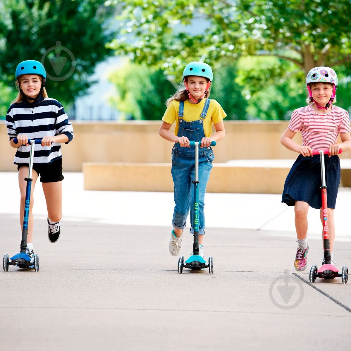 Самокат Micro детский Maxi Deluxe Foldable LED бирюзовый MMD097 - фото 8 Самокат Micro детский Maxi Deluxe Foldable LED бирюзовый MMD097 - фото 8