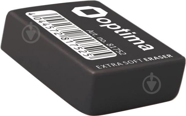 Ластик для карандашей Extra Soft black 81752 Optima - фото 1 Ластик для карандашей Extra Soft black 81752 Optima - фото 1