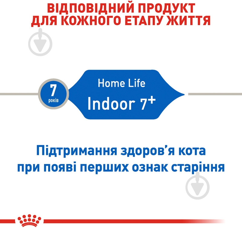 Корм сухой полнорационный для взрослых кошек в возрасте от 7 до 12 лет Royal Canin Indoor 7+ птица, пшеница 400 г - фото 3