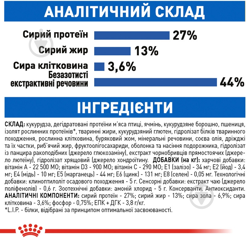 Корм сухой полнорационный для взрослых кошек в возрасте от 7 до 12 лет Royal Canin Indoor 7+ птица, пшеница 400 г - фото 8