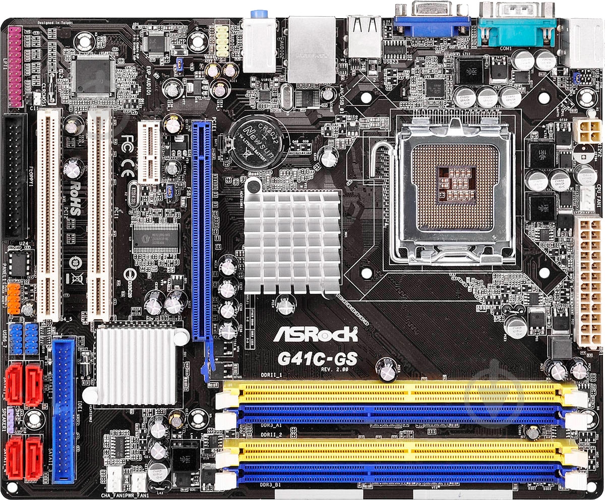 Материнська плата ASRock G41C-GS_R2.0 (Socket 775, Intel G41, mirco ATX) - фото 1