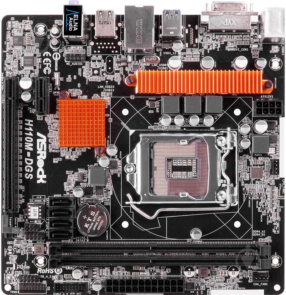 Материнская плата ASRock H110M-DGS (Socket 1151, Intel H110, mirco ATX) - фото 1 Материнская плата ASRock H110M-DGS (Socket 1151, Intel H110, mirco ATX) - фото 1