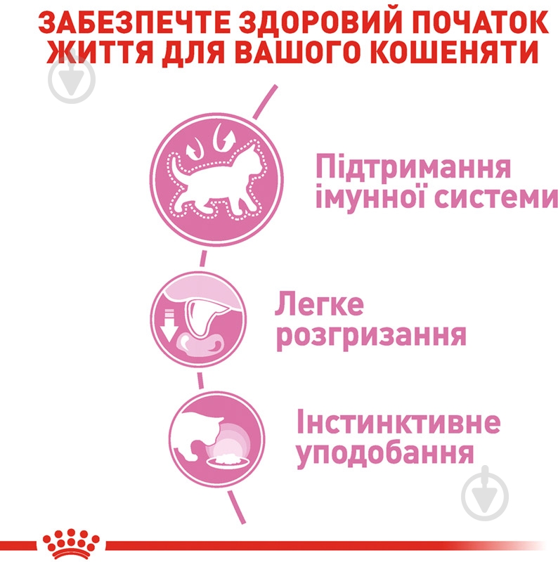Корм вологий для кошенят Royal Canin Kitten Instinctive у соусі м’ясо 85 г - фото 5 Корм вологий для кошенят Royal Canin Kitten Instinctive у соусі м’ясо 85 г - фото 5