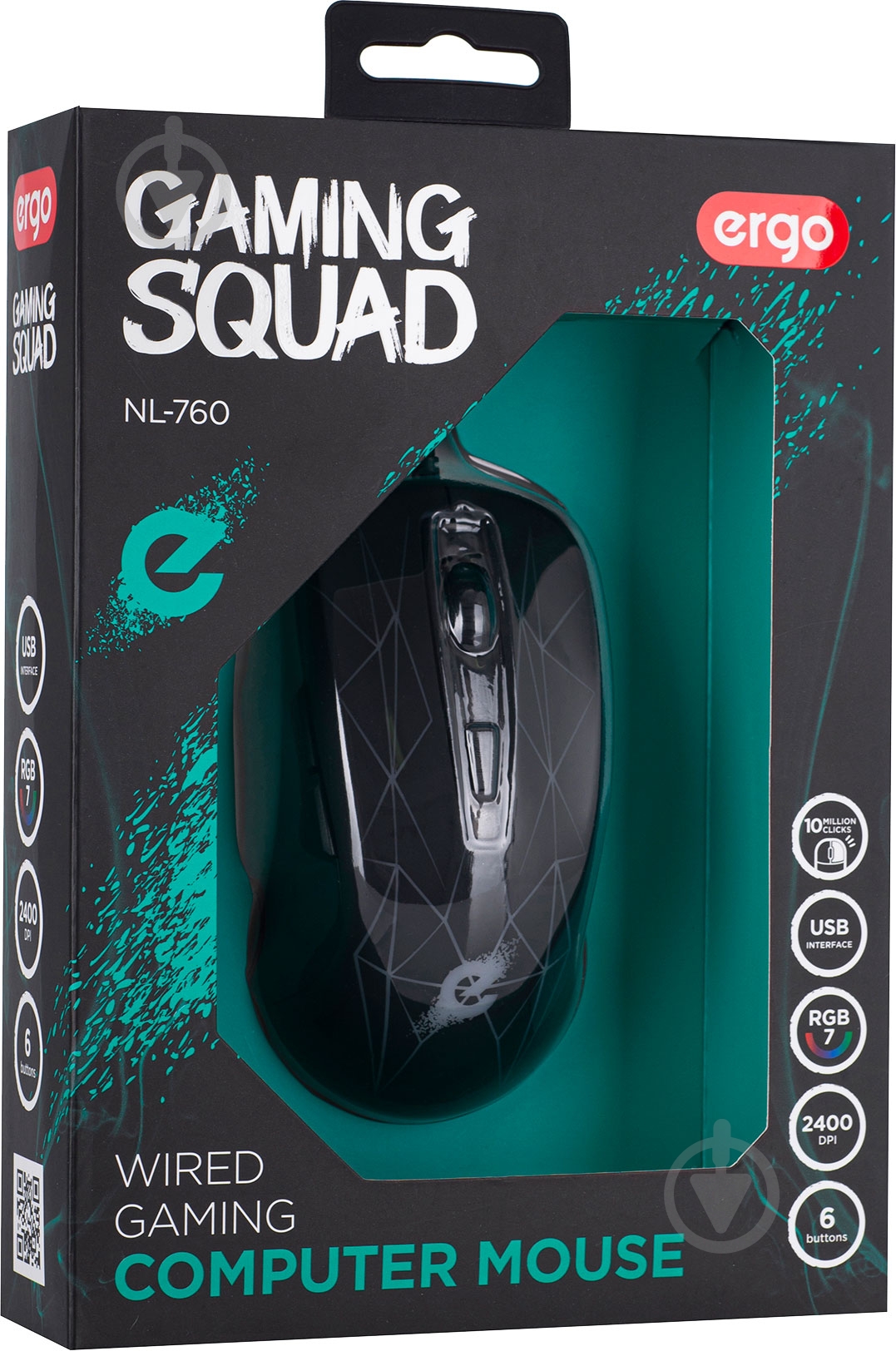 Мишка Ergo NL-760 USB Black (NL-760) - фото 8