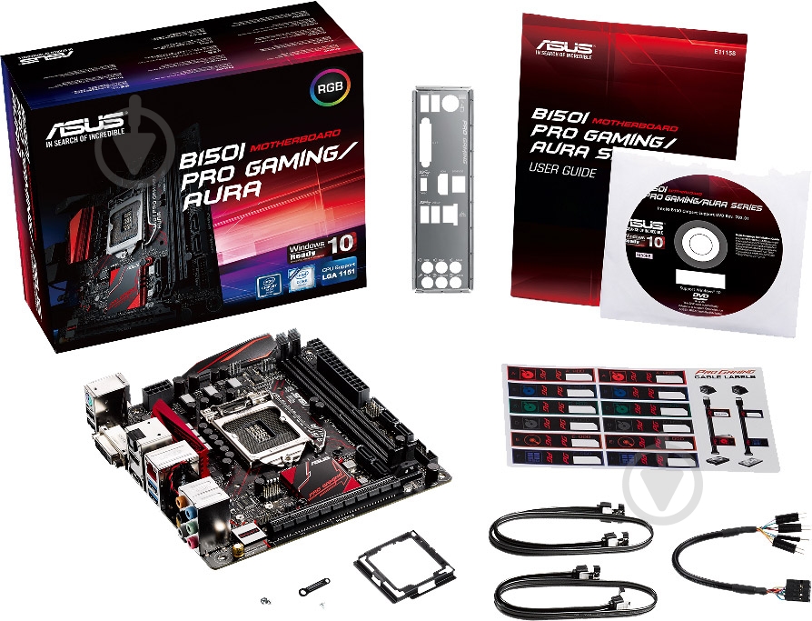 Материнская плата Asus B150I_PRO_GAMING/AURA (Socket 1151, Intel B150, mini ITX) - фото 4 Материнская плата Asus B150I_PRO_GAMING/AURA (Socket 1151, Intel B150, mini ITX) - фото 4
