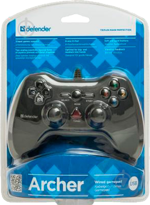 Джойстик Defender Archer USB-PS2/3 - фото 3 Джойстик Defender Archer USB-PS2/3 - фото 3