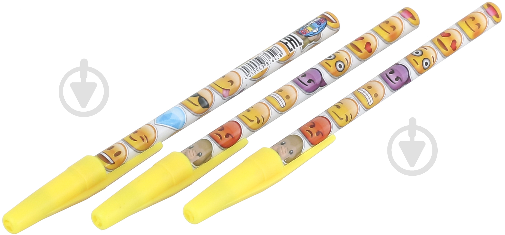 Набор ручек шариковых Centrum Emojidex синие 3 шт. 876423 - фото 1