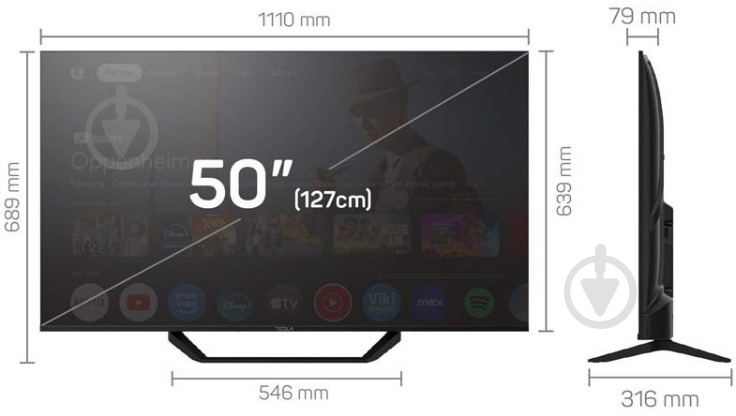 Телевізор TESLA 50E655BUS - фото 7