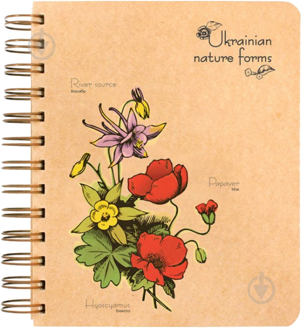 Блокнот Квіти України – Мак B6 100 арк. Optima - фото 1