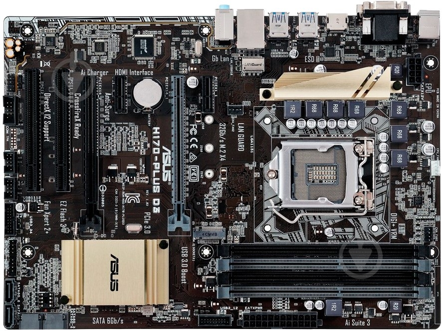 Материнская плата Asus H170-PLUS_D3 (Socket 1151, Intel H170, ATX) - фото 1