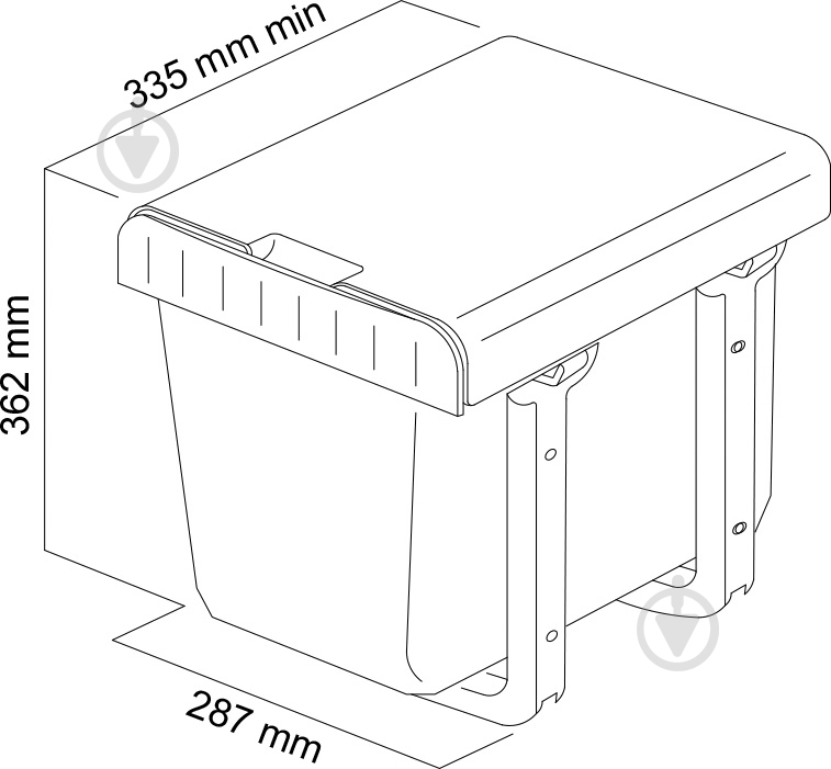 Ведро для мусора Muller Stier серый - фото 4