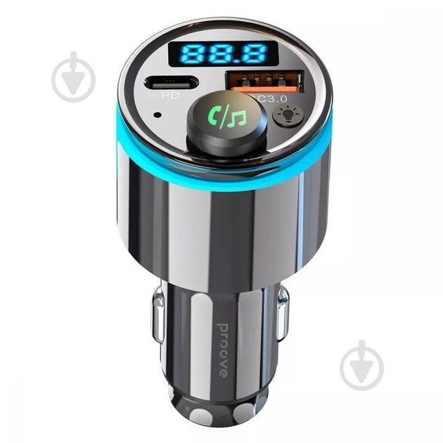 Автомобильное зарядное устройство Proove FM Launcher Nexus 30W PD+QC3.0 Type-C+USB black (FMNX30110001) - фото 6 Автомобильное зарядное устройство Proove FM Launcher Nexus 30W PD+QC3.0 Type-C+USB black (FMNX30110001) - фото 6