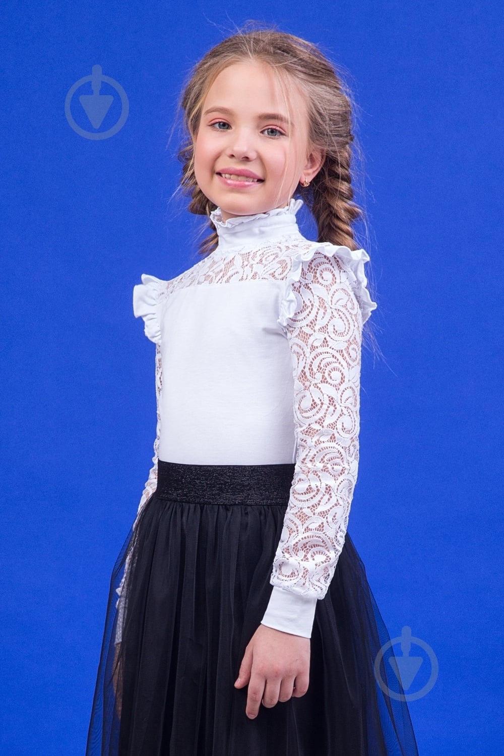 Блуза Zironka 26-9068-1 р.134 білий - фото 3 Блуза Zironka 26-9068-1 р.134 білий - фото 3