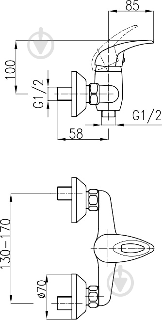 Смеситель для душа KFA Ferryt 546-050-00 - фото 2