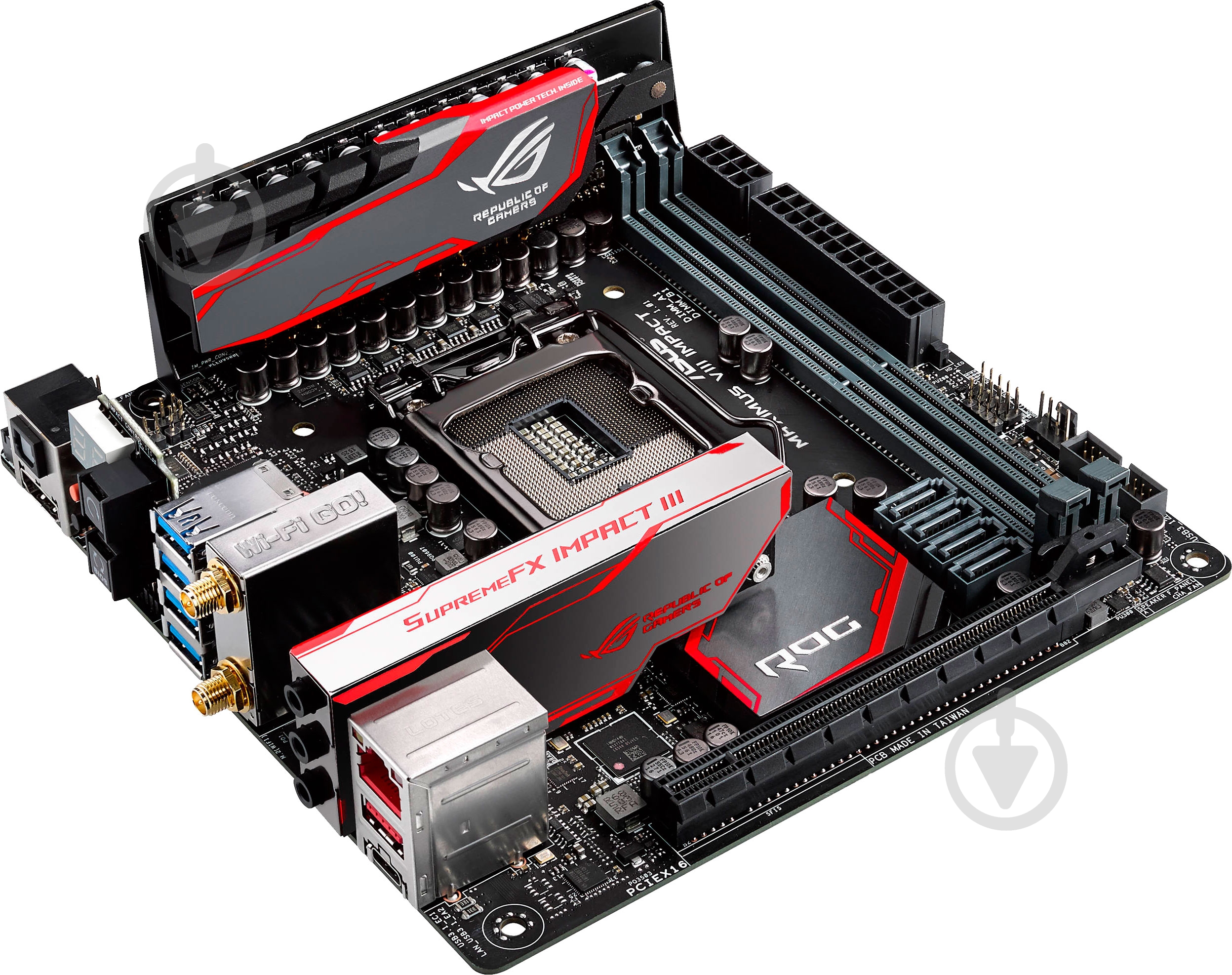 Материнская плата Asus MAXIMUS_VIII_IMPACT (Socket 1151, Intel Z170, mini ITX) - фото 9 Материнская плата Asus MAXIMUS_VIII_IMPACT (Socket 1151, Intel Z170, mini ITX) - фото 9