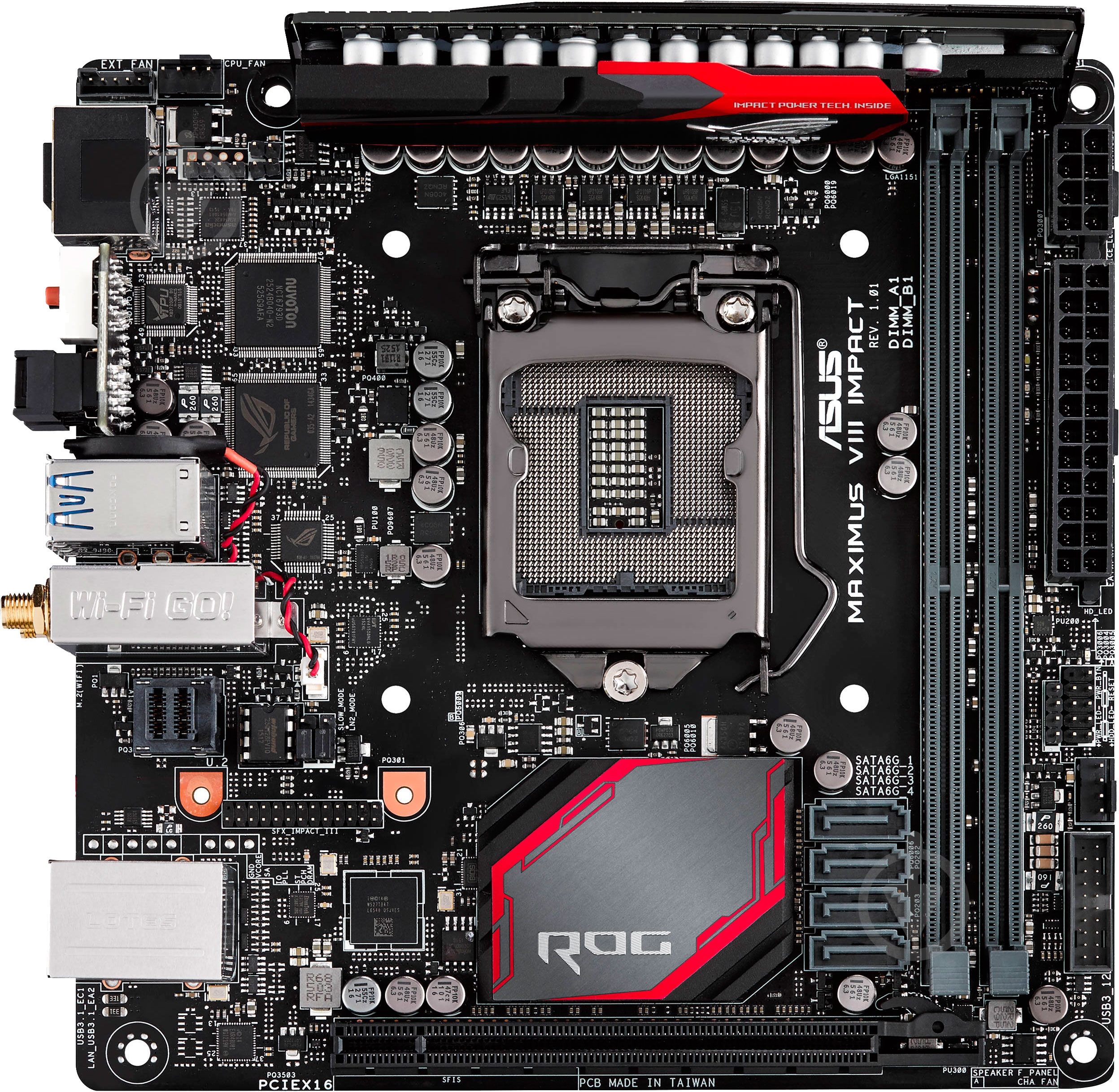 Материнская плата Asus MAXIMUS_VIII_IMPACT (Socket 1151, Intel Z170, mini ITX) - фото 2 Материнская плата Asus MAXIMUS_VIII_IMPACT (Socket 1151, Intel Z170, mini ITX) - фото 2