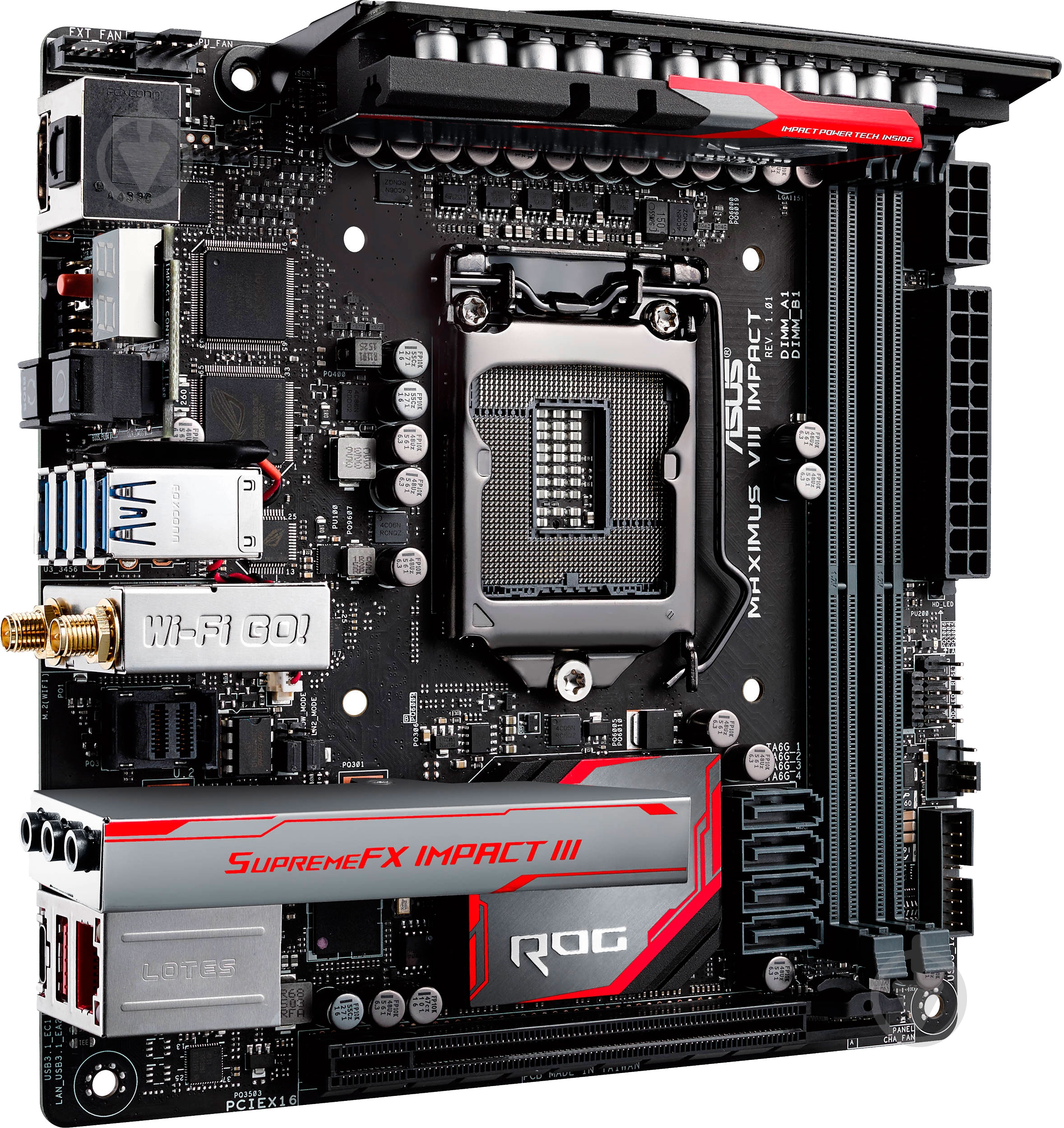 Материнская плата Asus MAXIMUS_VIII_IMPACT (Socket 1151, Intel Z170, mini ITX) - фото 3 Материнская плата Asus MAXIMUS_VIII_IMPACT (Socket 1151, Intel Z170, mini ITX) - фото 3