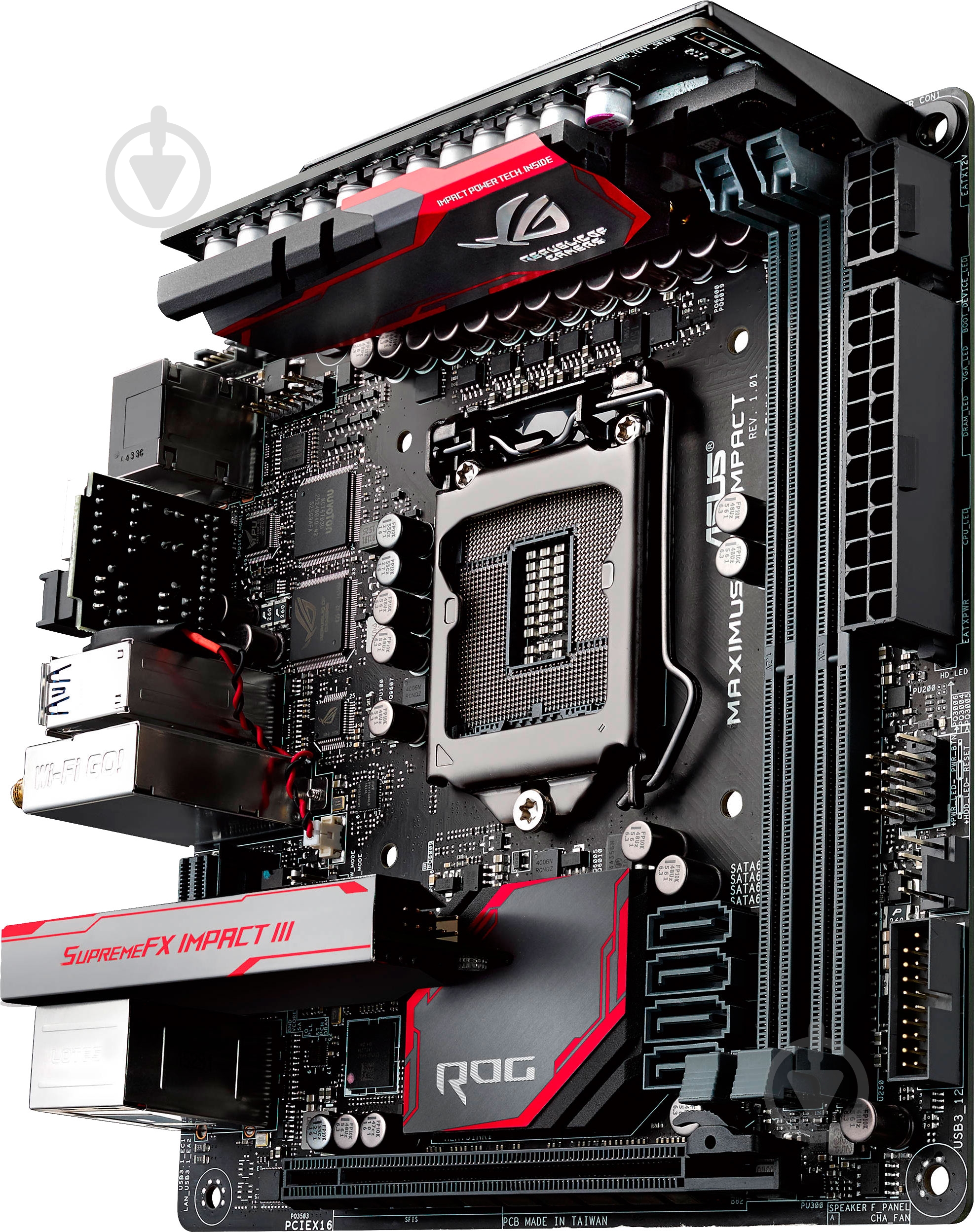 Материнская плата Asus MAXIMUS_VIII_IMPACT (Socket 1151, Intel Z170, mini ITX) - фото 5 Материнская плата Asus MAXIMUS_VIII_IMPACT (Socket 1151, Intel Z170, mini ITX) - фото 5