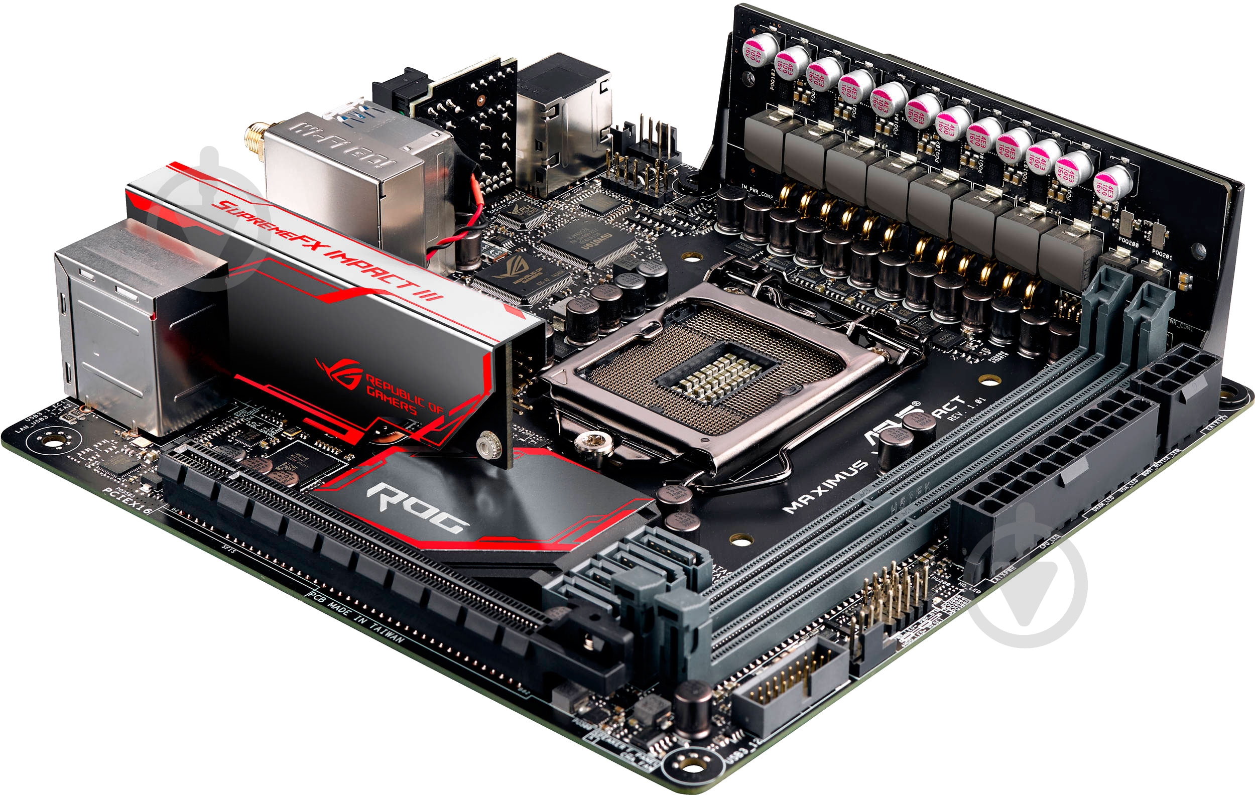 Материнская плата Asus MAXIMUS_VIII_IMPACT (Socket 1151, Intel Z170, mini ITX) - фото 7 Материнская плата Asus MAXIMUS_VIII_IMPACT (Socket 1151, Intel Z170, mini ITX) - фото 7