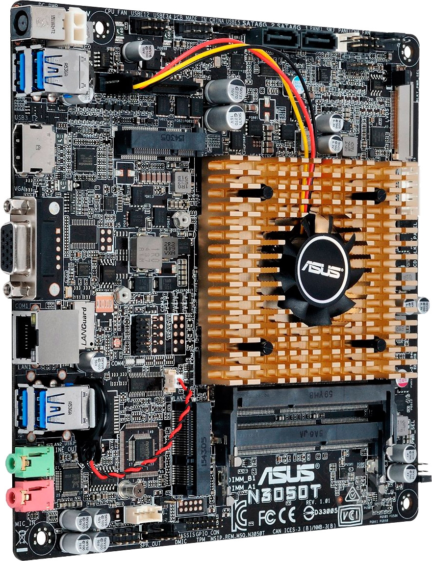 Материнская плата Asus N3050T (Integrated CPU, SoC, mini ITX) - фото 2
