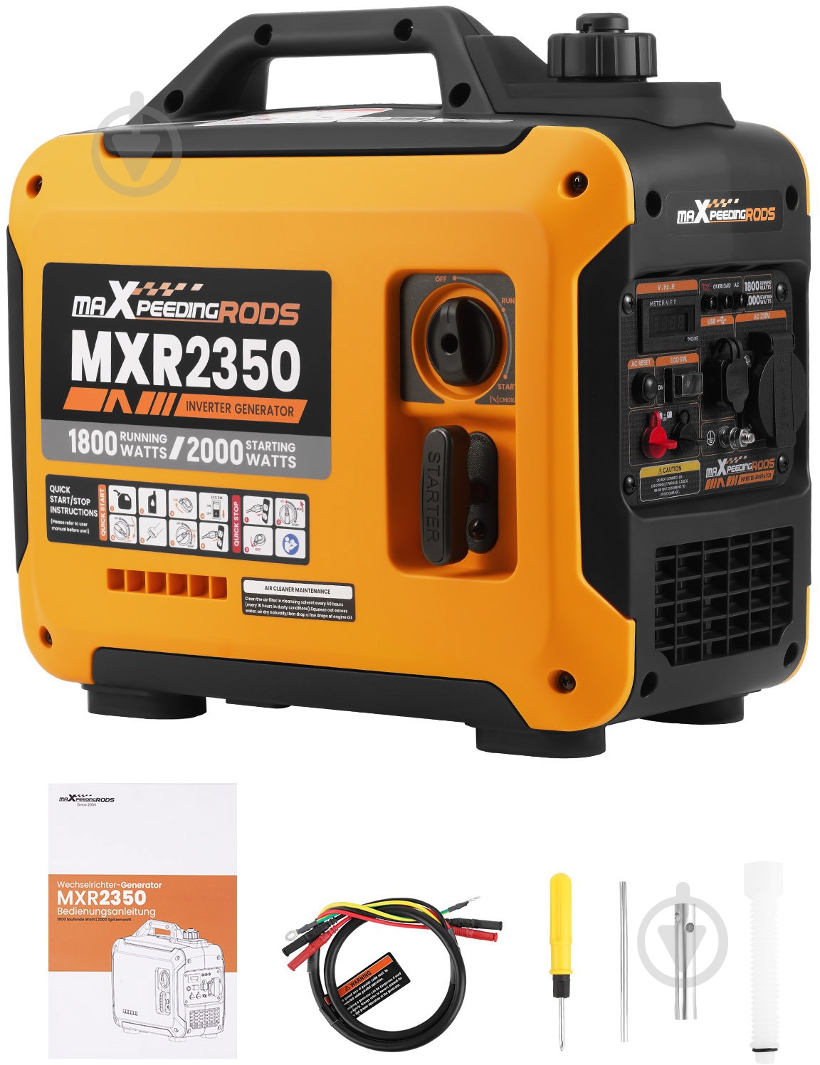 Генератор инверторный MaXpeedingRODS 1,8 кВт / 2 кВт MXR2350 - фото 2