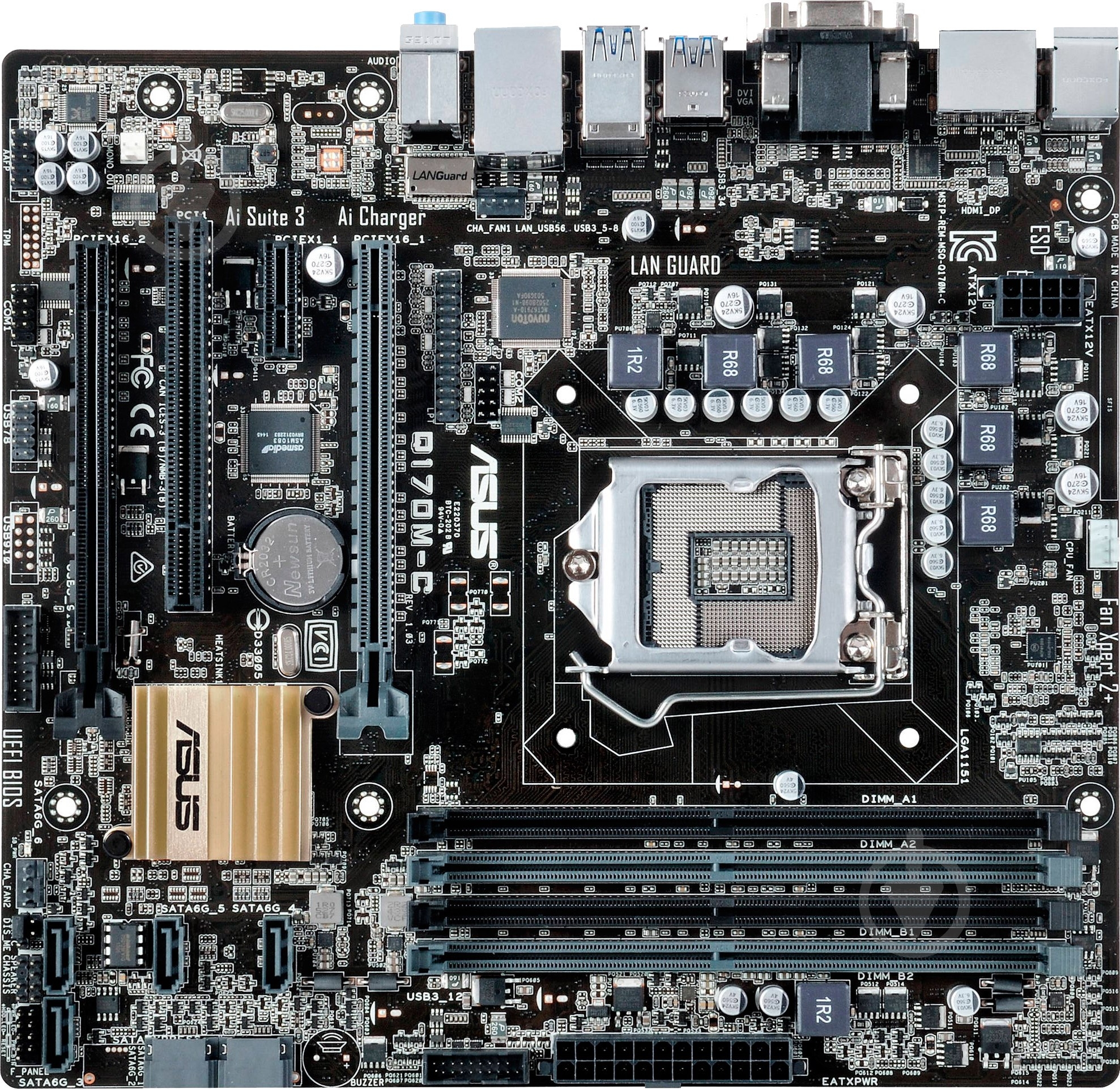 Материнська плата Asus Q170M-C (Socket 1151, Intel Q170, mirco ATX) - фото 1 Материнська плата Asus Q170M-C (Socket 1151, Intel Q170, mirco ATX) - фото 1