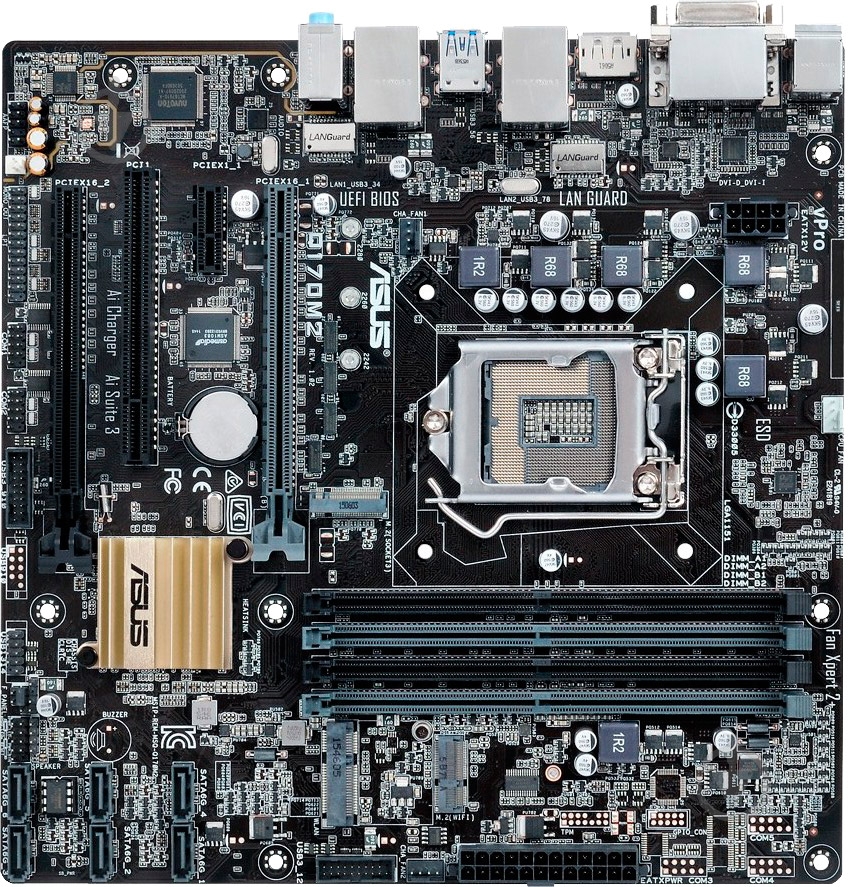 Материнская плата Asus Q170M2 (Socket 1151, Intel Q170, mirco ATX) - фото 1
