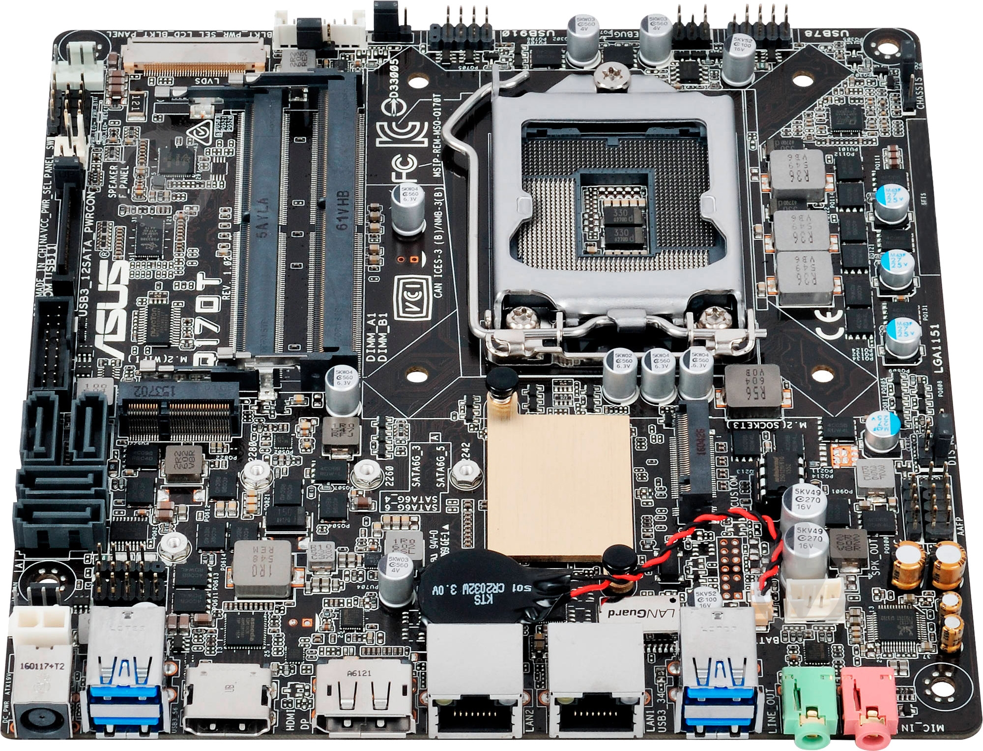 Материнская плата Asus Q170T (Socket 1151, Intel Q170, mini ITX) - фото 2