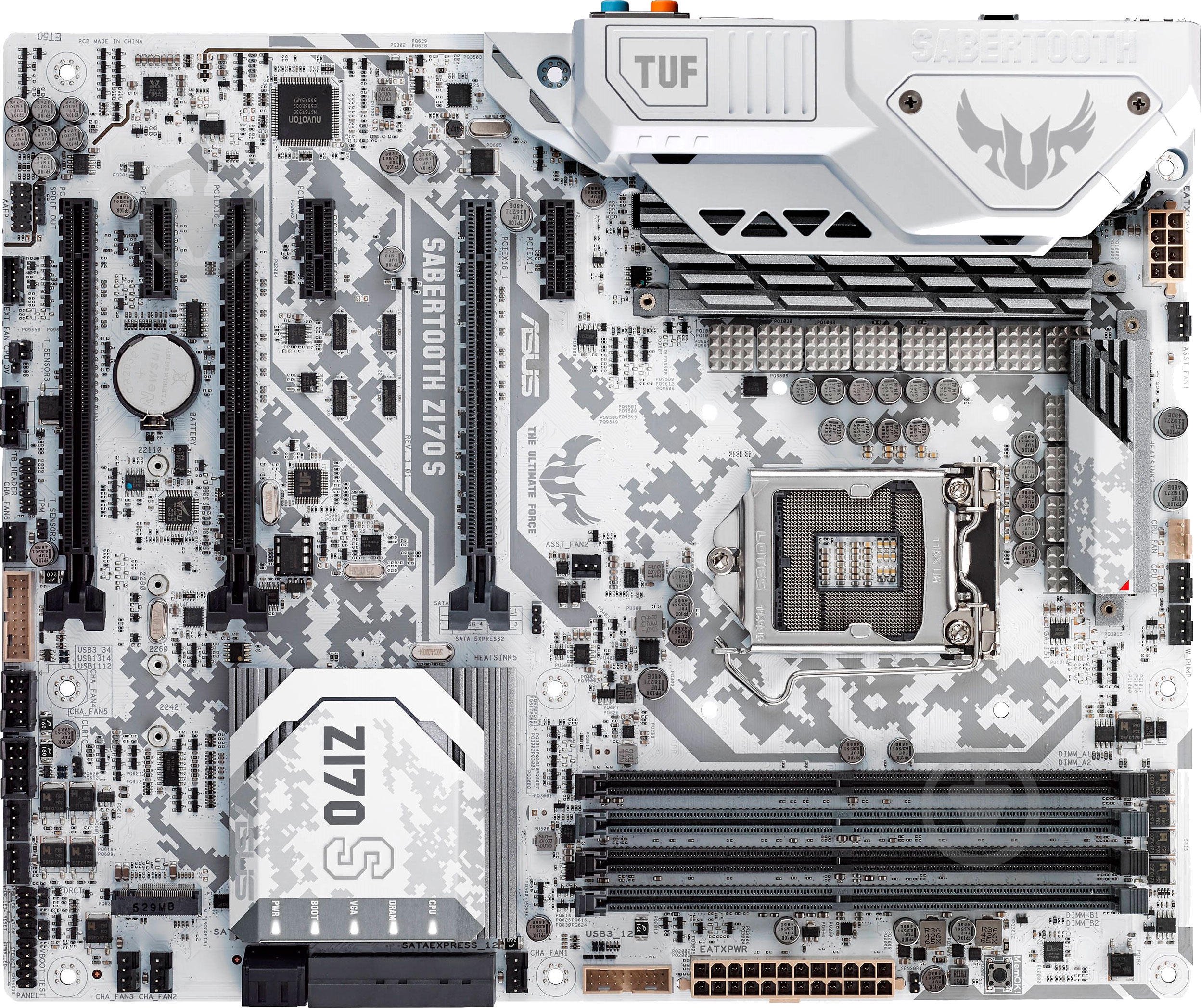 Материнская плата Asus SABERTOOTH_Z170S (Socket 1151, Intel Z170, ATX) - фото 1 Материнская плата Asus SABERTOOTH_Z170S (Socket 1151, Intel Z170, ATX) - фото 1