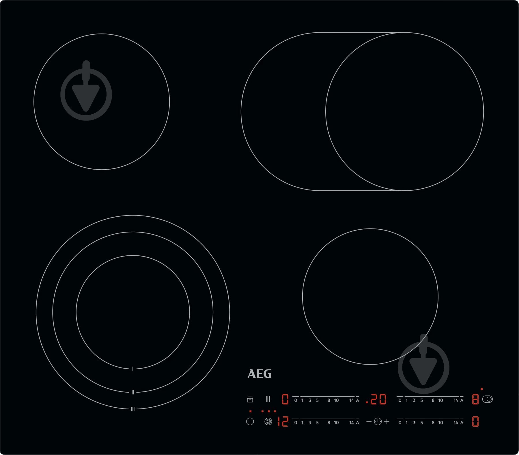 Варочная поверхность электрическая AEG HK654070IB - фото 1 Варочная поверхность электрическая AEG HK654070IB - фото 1