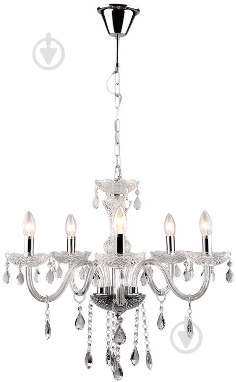 Люстра подвесная LuminArte Christi 5x60 Вт E14 хром Christi-CL60E14*5CH - фото 1