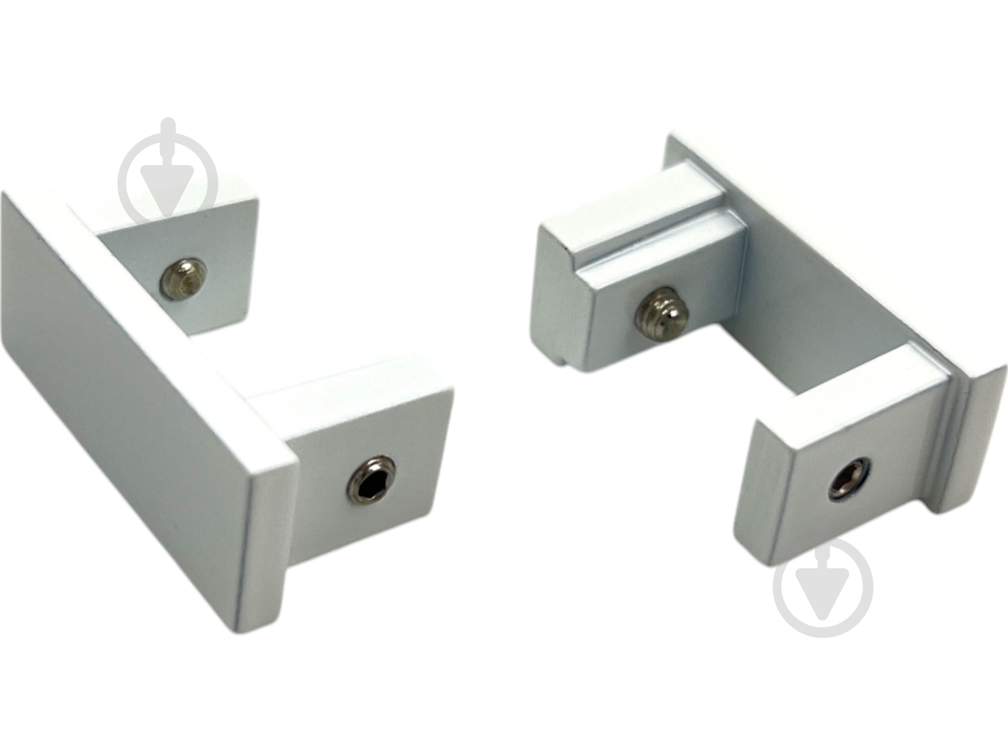 Комплект карниза Quadrum Square line одинарный 15/200 см белый/черный профиль/белое окончание с черными крючками - фото 3