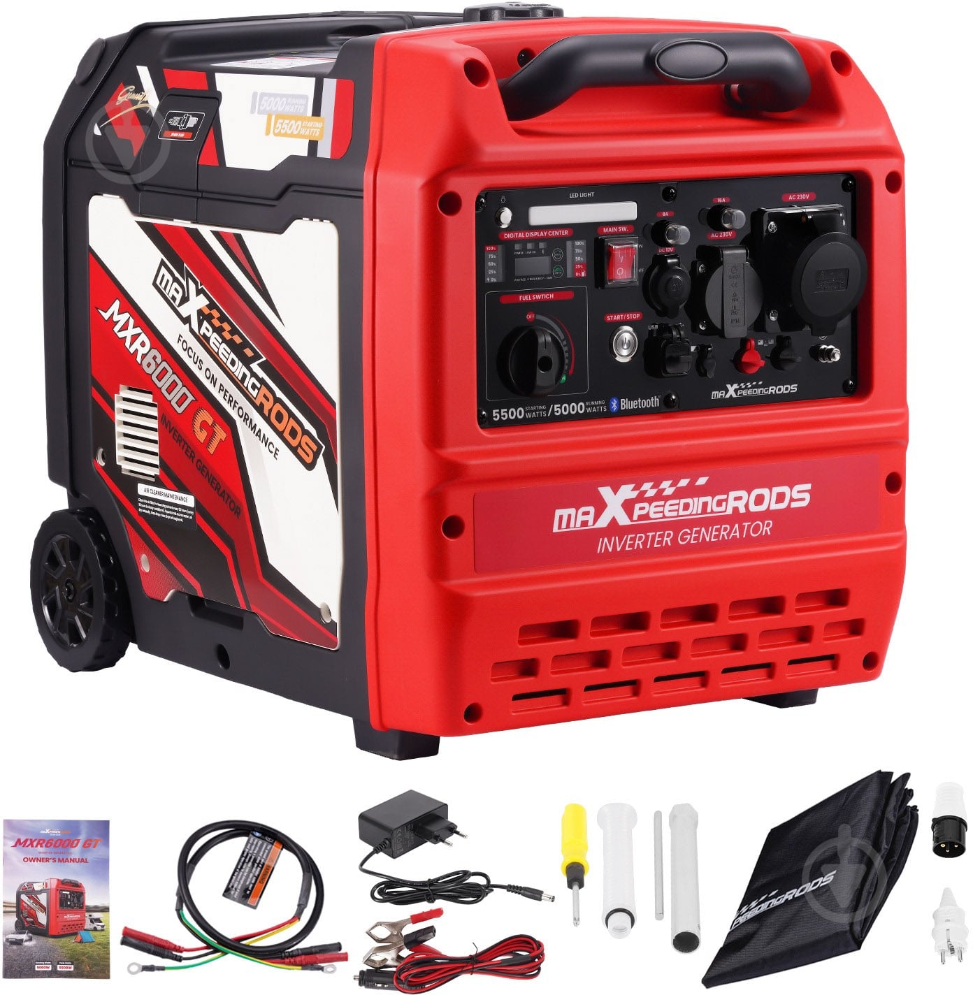 Генератор інверторний MaXpeedingRODS 5 кВт / 5,5 кВт MXR6000GT - фото 4
