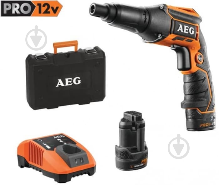 Шуруповерт акумуляторний AEG BTS12C LI-202C для гіпсокартону 4935459625 - фото 2 Шуруповерт акумуляторний AEG BTS12C LI-202C для гіпсокартону 4935459625 - фото 2