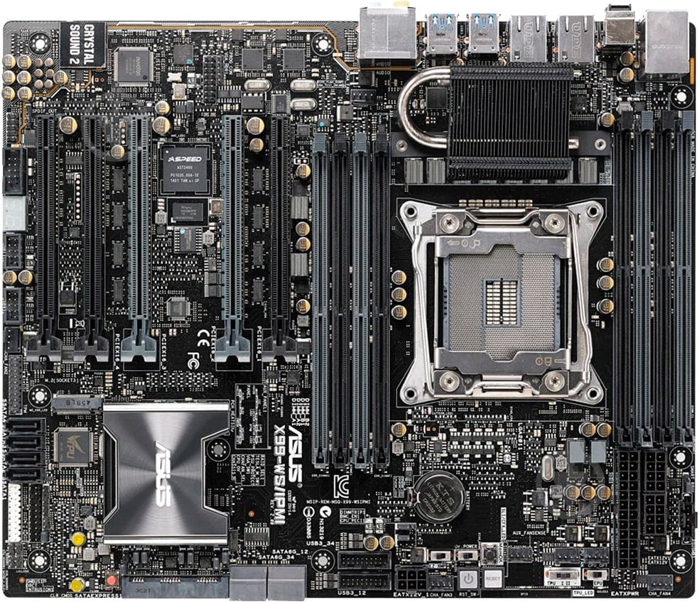 Материнська плата Asus X99-WS/IPMI (Socket 2011-3, Intel X99, ATX) - фото 1 Материнська плата Asus X99-WS/IPMI (Socket 2011-3, Intel X99, ATX) - фото 1