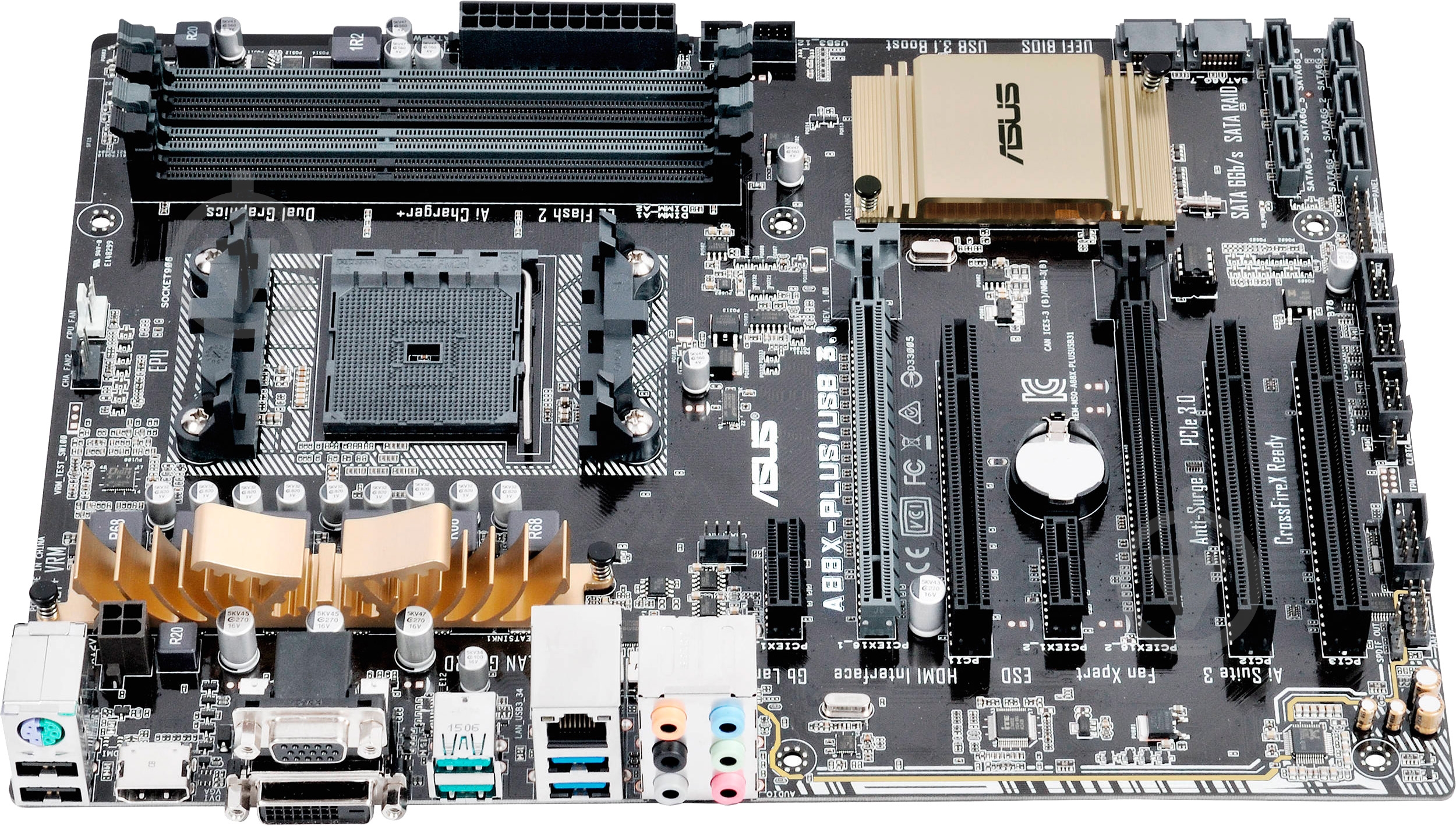 Материнская плата Asus A88X-PLUS/USB3.1 (Socket FM2+, AMD A88X, ATX) - фото 3 Материнская плата Asus A88X-PLUS/USB3.1 (Socket FM2+, AMD A88X, ATX) - фото 3